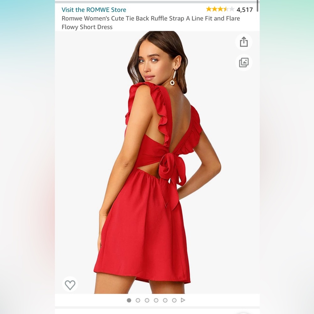 ROMWE | tie back red dress - NWT!
